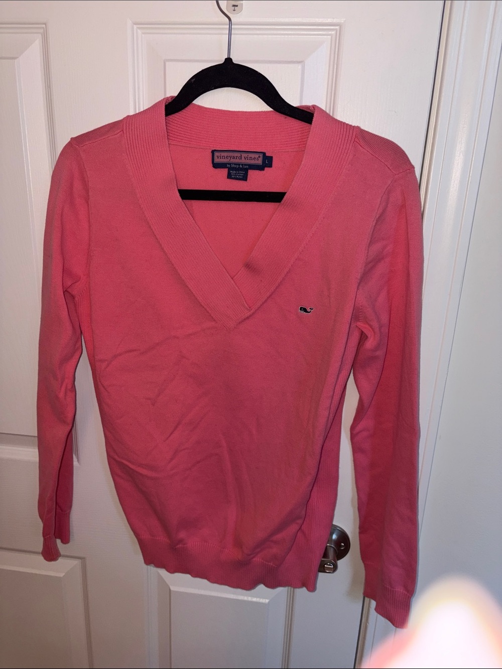 Vineyard Vines Coral Pink V-Neck Sweater